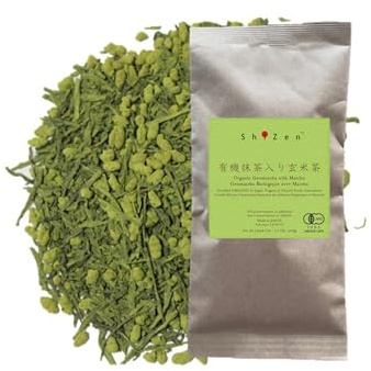 Organic Sencha Green Tea Loose Leaf from Japan - ShiZen Tea (Organic Genmaicha 100g)