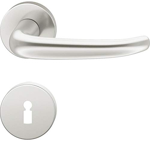 FSB Objekt Drückergarnitur 72 1023 AGL auf Rosette BB, silber eloxiert