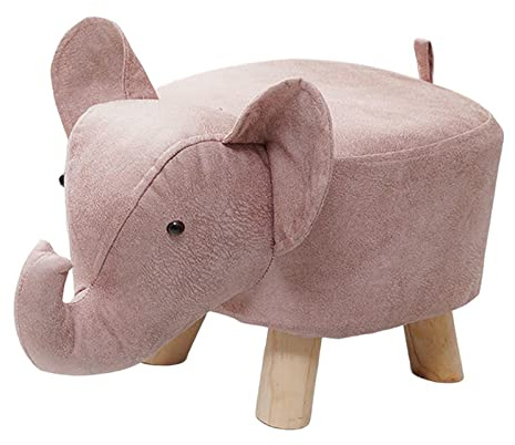 ＡＷＨＡＯ Tabouret Ottoman, Repose-Pieds Animal, Stockage de Bande dessinée Portable Mignon, Tabouret en Bois pour Enfants, Tabouret de thé canapé pour la, Rose