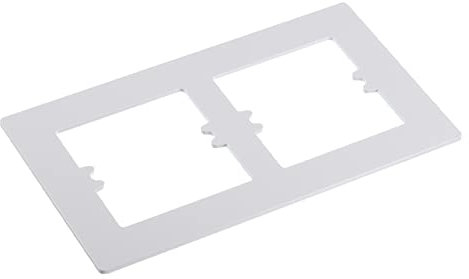 sourcing map Interruptor Envolvente Placa Pared Panel Decoración Doble Grupo Acrílico Blanco 197mm x 110mm para Hogar Oficina