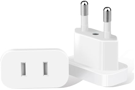 VIEVRE 2 Stück EU Stecker Adapter,US to EU Adapter für Steckdosen,Steckeradapter Japan Deutschland,Adapter Eurostecker