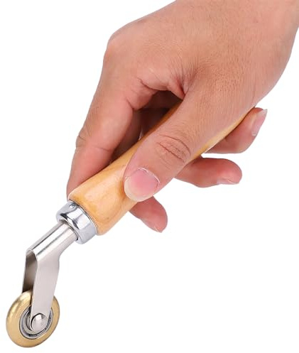 CYSFETENA Welding Handheld Roller, Waterproof Membrane Material Spiked Roller Corner Seam Brass Press Wheel Hand Roller Tool DIY Tool for PVC TPO EPDM Single Ply Roofing Tape
