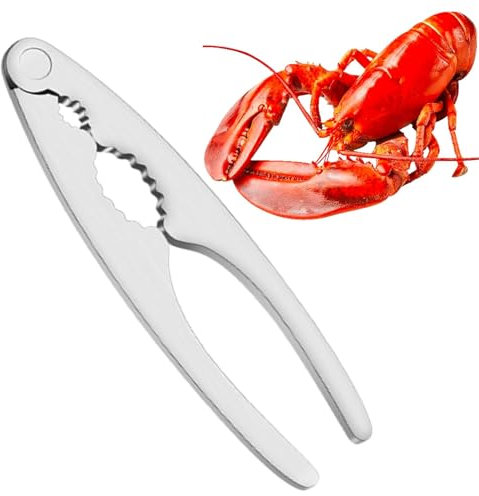 Pince à homard – Crackers à crabe en acier inoxydable – Outils ergonomiques pour fruits de mer – Ustensiles de pattes de crabe, casse-noix pour homard, fruits de mer, noix et crabe