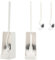 SUIXI Angled Toilet Brush for Deep Cleaning Under Rim & Tight Corners, 40cm Long Handle Bathroom Scrubber (4 Brushes + 2 Holders)
