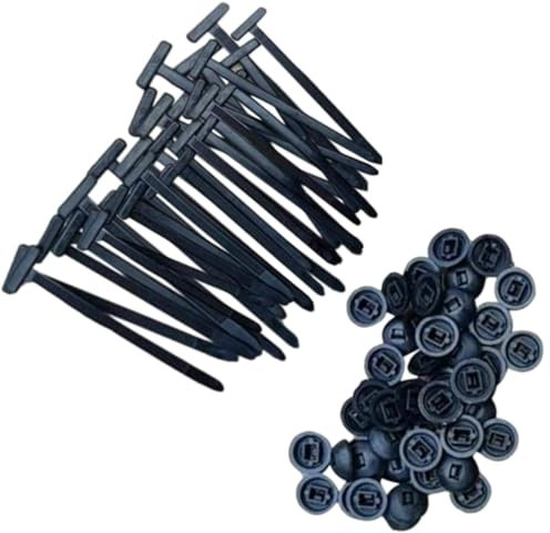 50 hebillas universales de nailon para bridas de cables, resistentes y autobloqueantes, sujetacables de plástico para carrocería de coche, herramienta de sujeción de cables de plástico para maleteros