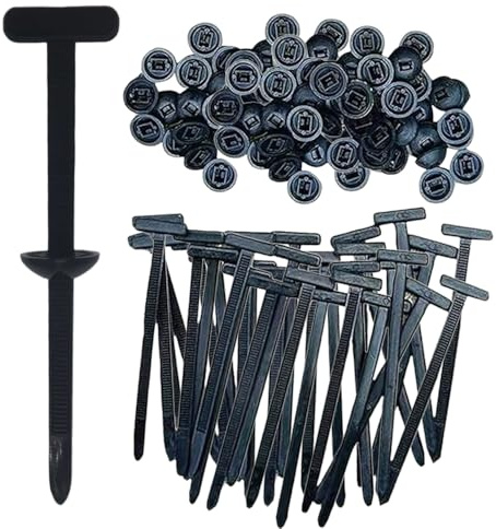 Kabelbinder Schwarz, 2025 Neu Nylon Kabelbinder UV Beständig für Werkstätten, Elektroinstallation Kabelmanagement, Gartenarbeit, Wohnen (50 Pcs)