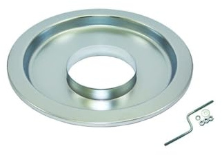 Air Cleaner Base | 14 in Round Offset | Flat Base Carb Flange | Steel Chrome Finish | 5-1/8 in Flange | Each
