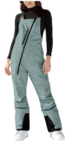 Generisch Skihose Damen Skianzug Winddichte Schneehose Warm Latzhose Ski Hosen Winter Snowboardhose Outdoor Schneeanzug Reißverschluss Skioverall Mode Softshellhose Skianzüge Wasserdicht Wanderhose