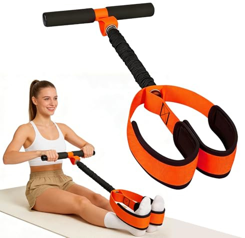 Bande de résistance avec pédale et poignée, entraîneur abdominal pour la maison, appareil d'entraînement multifonctionnel pour sit-ups pour le ventre, les jambes et les bras, antidérapant et stable
