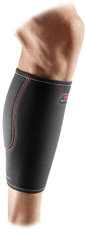 McDavid Calf Compression Sleeve, Light Support for Left or Right Leg, Helps Provide Relief From Pain, Men & Women, Black, Adult L