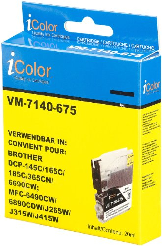 iColor Brother Mfc250c: Tintenpatrone für Brother (ersetzt LC980/1100), Black (Mfc 490cw, Mfc 6490cw, Original)