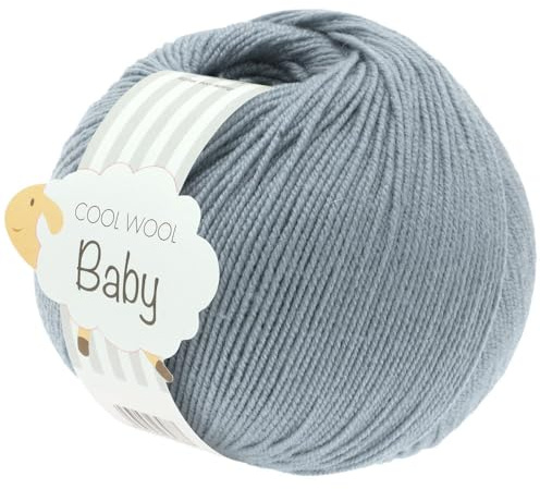 LANA GROSSA Cool Wool Baby | 100% Schurwolle Merino, filzfrei | Handstrickgarn aus 100% Schurwolle (Merino) | 50g Wolle zum Stricken & Häkeln | 220m Garn FB 264
