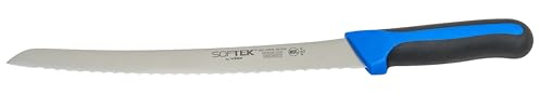 Winco SofTek, 9-1/2 Wavy Edge Curved Bread Knife, Soft Grip Handle