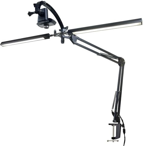 2in2 Studio | Set de cámara cenital + luz para Streaming | Webcam, luz led y Soporte para micrófono Todo-en-uno