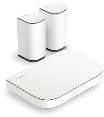 Linksys Multigig Micro Mesh WiFi 6 System | Connect 100+ Devices | Up to 5,000 sq ft | Speeds up to 3.0Gbps | 3-Pack | No App Required | 2024 Version