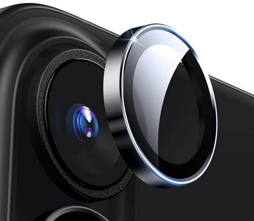 ESR für iPhone 16 Kameraschutz und für iPhone 16 Plus Kameraschutz, Ultra-Klar 9H Härte Kamera Schutz Anti-Kratzer, Hat Keinen Einfluss auf die Hülle, Ultradünnes Gehärtetes Glas, 2 Stück, Schwarz