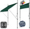 DELUKE® Klemmmarkise 200cm breit - mit Handkurbel | Balkonmarkise ohne Bohren, Sonnenschutz UV-beständig, Sonnenmarkise höhenverstellbar, Markise mit Gestell | 200x120x200-300cm Grün