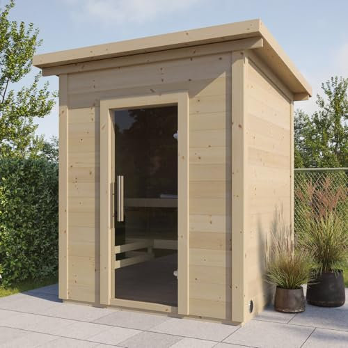 Generisch DIY Nordic Design Wooden Outdoor Sauna House for 3-4 People