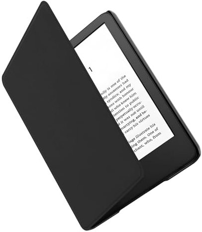 AXFEE Hülle für 6,8 Zoll Kindle Paperwhite(11. Generation 2021) PU Leder Schutzhülle Tasche, mit Auto Sleep/Wake Funktion, Haut Schutz Case für Kindle Paperwhite (Modell: M2L3EK/M2L4EK), Schwarz