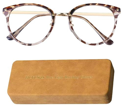 HCYCSQS Blue Light Blocking Glasses, Computer Reading/Gaming/TV/Phones Glasses for Women Men, Anti Blue Light Glasses,Non-Prescription Lens Anti Glare anti Headache Eyestrain Eyeglasses