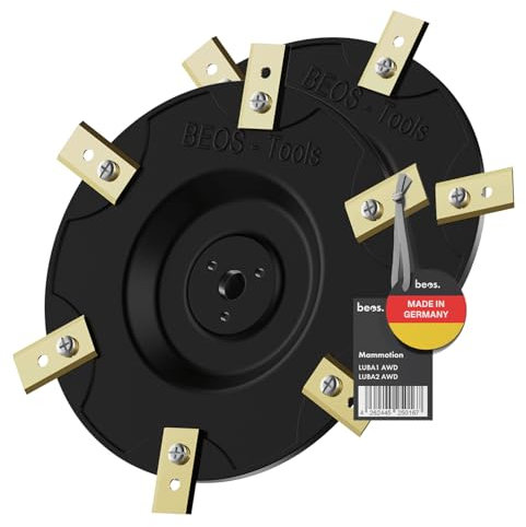 BEOS® Premium robotic lawnmower tuning - Compatible with Mammotion LUBA 1 AWD and LUBA 2 AWD (up to model year 2024) - Blade disc for 6x blades - Two glass fibre reinforced rotating discs