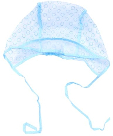 Ipetboom Cuffia Monouso per Mèches Mantellina Protettiva 12 Pezzi per Colorazione Chioma da Salone Film Plastico Foro per Colpi di Sole Professionali Taglia Unica Adatta a Parrucchieri