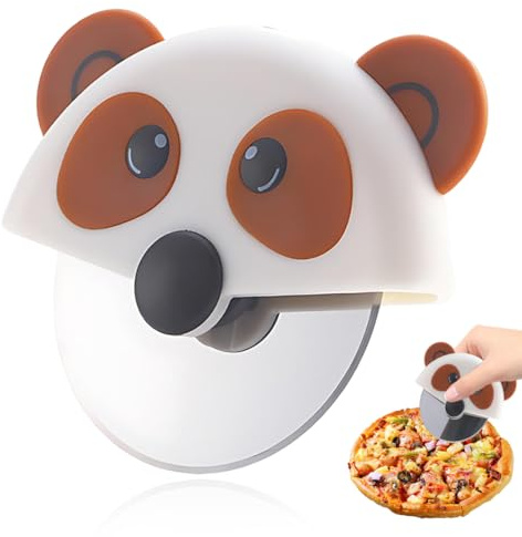 BIKPRST 1 Pezzo Tagliapizza, Tagliapizza Cane, Rotelle Tagliapizza, Tagliapizza Acciaio Inossidabile, Utensile da Cucina, Raschietto, Tagliapasta, Utensile Multiuso per Pizza Impasto Pane Farina