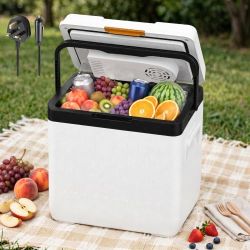 MoraRise 25L Electric Cool Box, Portable Insulated Warmer Cooler Box