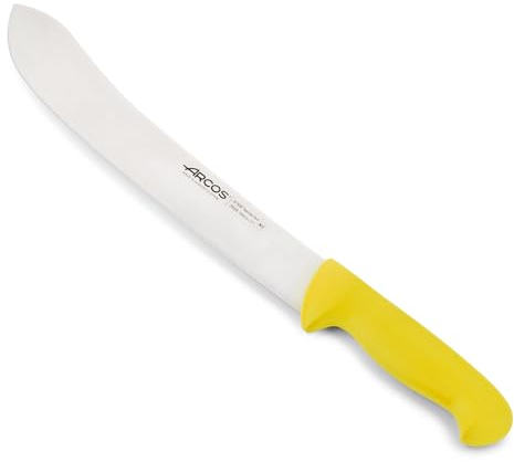 Arcos Coltello da Macellaio con Lama in Acciaio Inossidabile 300 mm – Coltello da Cucina Professionale per Tagliare Carne, Pesce e Verdure – Manico Ergonomico in Poliossimetilene, Giallo, Serie 2900