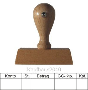 Kontierungsstempel vom Kaufhaus2010