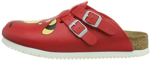 BIRKENSTOCK Professional Kay - Zuecos de Material sintético Mujer, Rojo - Cat Red Background, 39 EU (6 Damen UK)