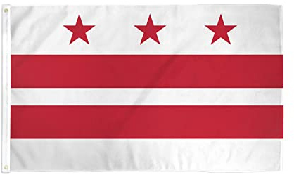 BANDIERA WASHINGTON DC 150x90cm - BANDIERA DISTRICT OF COLUMBIA 90 x 150 cm - AZ FLAG