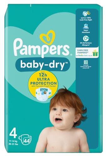 Pampers Baby-Dry Essential Pack - Size 4 (Maxi), 44 Nappies