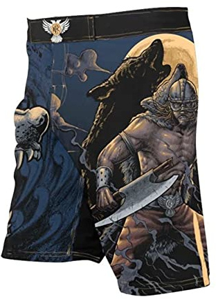 Raven Fightwear Ulfhedinn Fight Shorts Men's Combatti i Pantaloncini Uomo MMA BJJ Boxe Arti Marziali Fitness Grappling No Gi