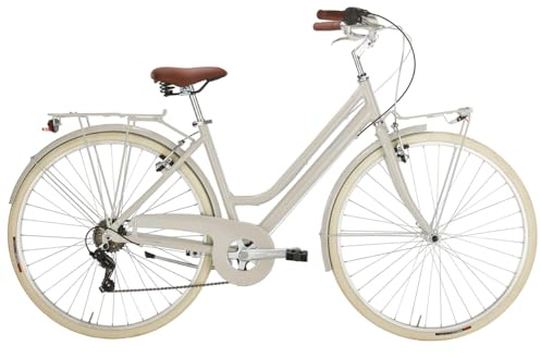 Alpina Bike Bonneville Bicicleta de Ciudad de 6 V, Women's, Gris Grava, 28