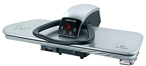 Pressa da Stiro a Vapore Professionale Argento 101HD - 101cm; 2.600watt (+ Attacco in Ferro da Stiro, Filtro Anti-Scala, Copertura di Ricambio e Fondo in Schiuma)