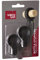 Vacu Vin Juego de 2 tapones para botellas, color negro, 5 x 1 x 1 cm
