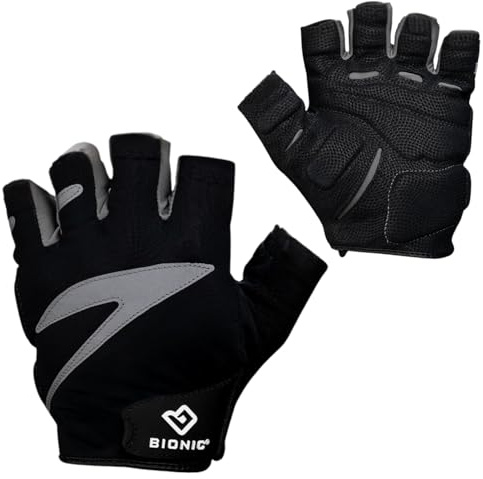 Bionic Men's Cycling Gloves Fingerless Black (Large)