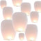 Hojalis 10 PCS Linternas Chinas del Cielo,100% Biodegradables,Linternas de Papel de Vuelo Chino Lámparas de Velas de la Vela,Farolillos de Papel Voladores para Cumpleaños, Bodas, Fiestas,San Valentín
