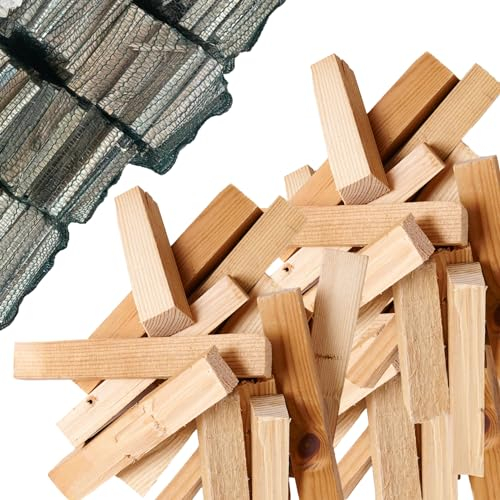 Kindling Wood - 2 Bags 6-7KG Kiln Dried Kindle Wood Natural Fire Lighters Perfect for Starting Open Fires, Wood Burning Stoves, BBQS, Log Burners, Camp Fires, Fire Pits and Pizza Ovens (2 Bags)