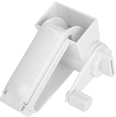 Lybunair Grattugia per formaggio con manovella, taglia formaggio rotante manuale in acciaio inox (bianco)