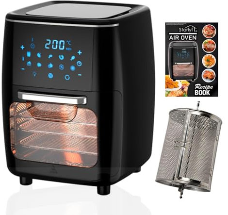 Friggitrice ad Aria Calda Air Oven, 12 L, 1700W, Forno a Circolazione D'aria, Senza Olio, Multifunzionale 3 in 1, 10 programmi, LED Touch Screen