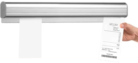 Bonlist gastronomi, vägghängande kvittshållare, 50 cm självhäftande kvittohållare biljetthållare, aluminiumlegering flik grabber catering bonskena anteckningslist klämlist för kaféer