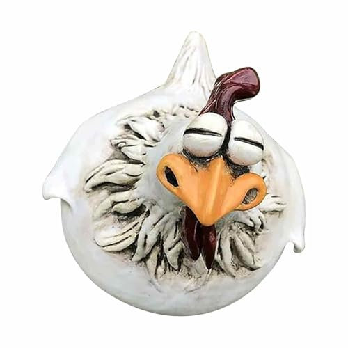 Tanxemery Clôture de poulet décorative - Statue de jardin - Tabouret de clôture en résine - Poulet - Statues de jardin - Décoration d'extérieur - Figurines de poules décoratives - Décoration de jardin