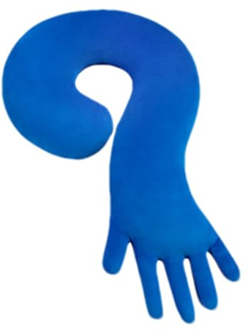 Almohada complementaria – Almohada de felpa suave con forma de palmas, cojín suave para abrazar, ayuda de relajación en casas, camas, sofás, parejas, adultos, adolescentes, mujeres y hombres, 60 x 35