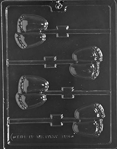 Grandmama's Goodies B065 Baby Feet Lollipop Baby Shower Chocolate Candy Soap Mold with Exclusive Molding Instructions