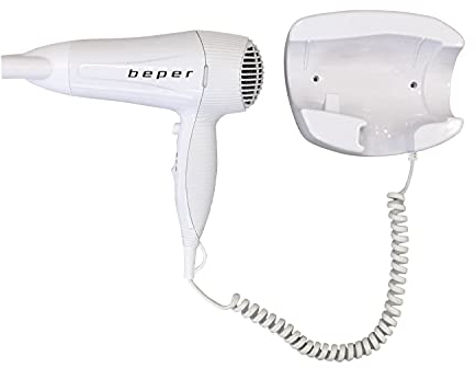 BEPER 40.490 Asciugacapelli Da Parete 2000 W - Phon da Parete con Cavo Lungo 2 Metri