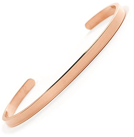 BERGERLIN Schlichter Armreif aus Edelstahl in Rose Gold