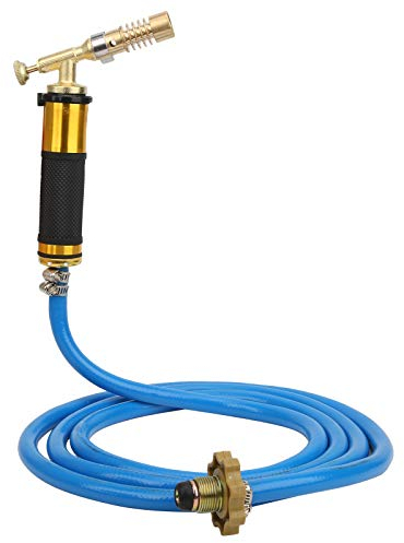 Soldering Brazing Welding Torch, Heat Propane Gas Plumbing Turbo Torch Powerful Heating Flame Electronic Ignition with Hose for Welding Soldering