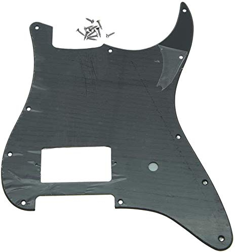Dopro 11 Hole ST Strat One Humbucker Gitarre Schlagbrett Kratzplatte für FD Delonge Mattschwarz 1-lagig